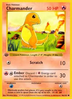 Charmander card in English