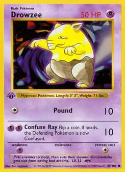 Drowzee card in English