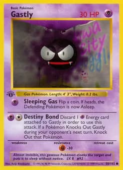 Gastly card in English