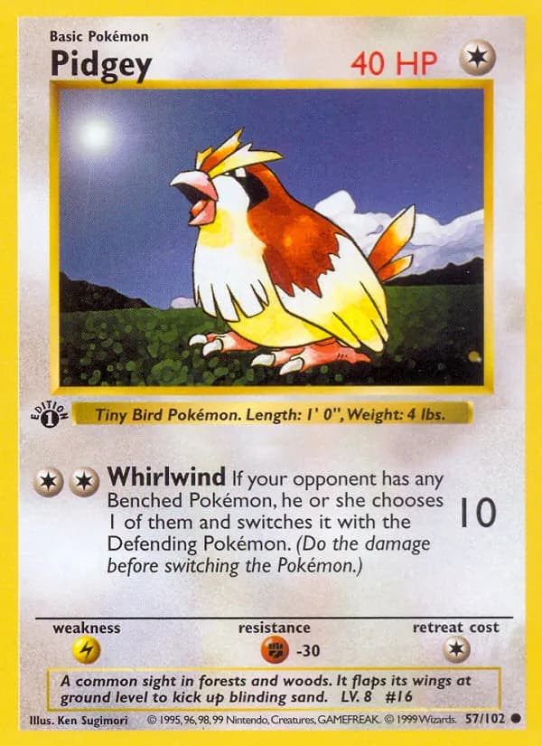 Pidgey card in English