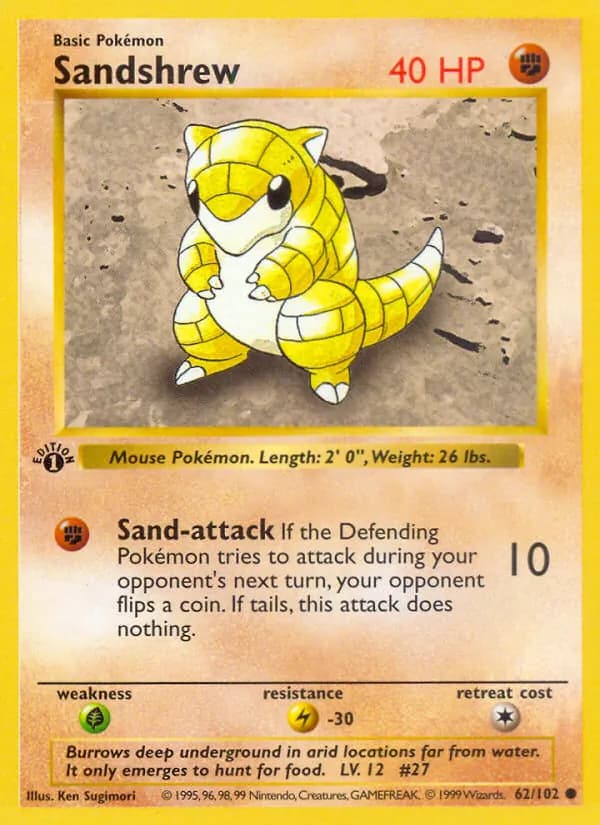 Sandshrew card in English