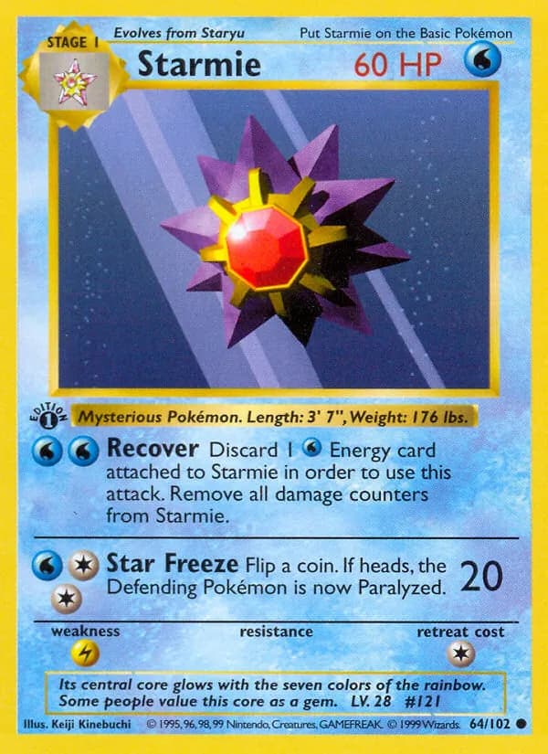 Starmie card in English