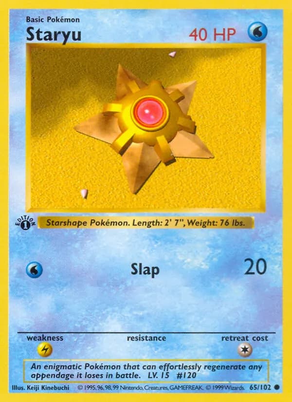 Staryu card in English