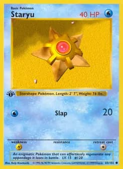 Staryu card in English