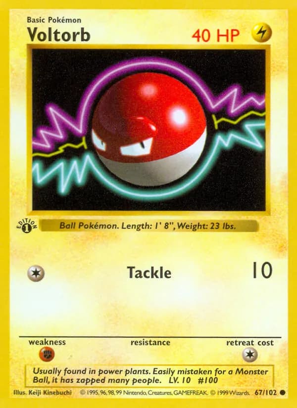Voltorb card in English