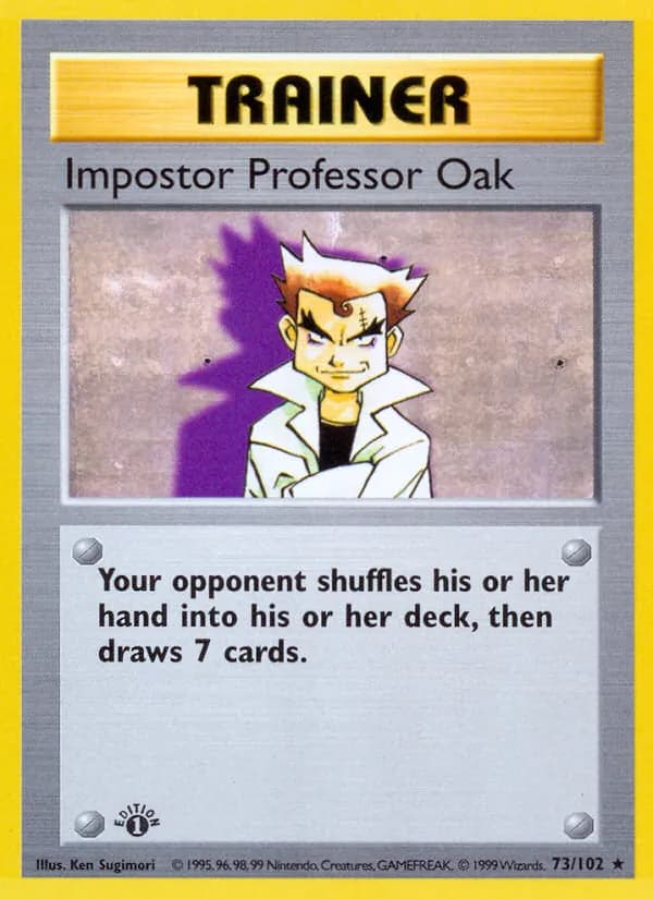 Impostor Professor Oak card in English