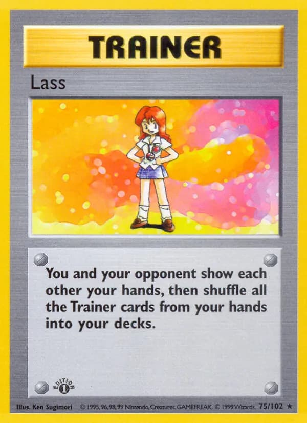 Lass card in English
