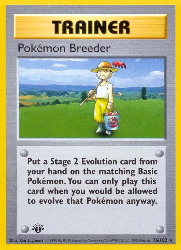 Pokémon Breeder card in English