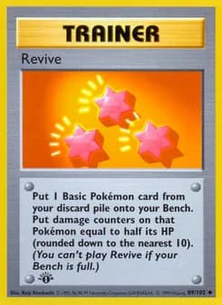 Revive card in English