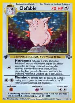 Clefable card in English