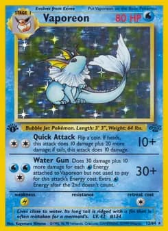 Vaporeon card in English