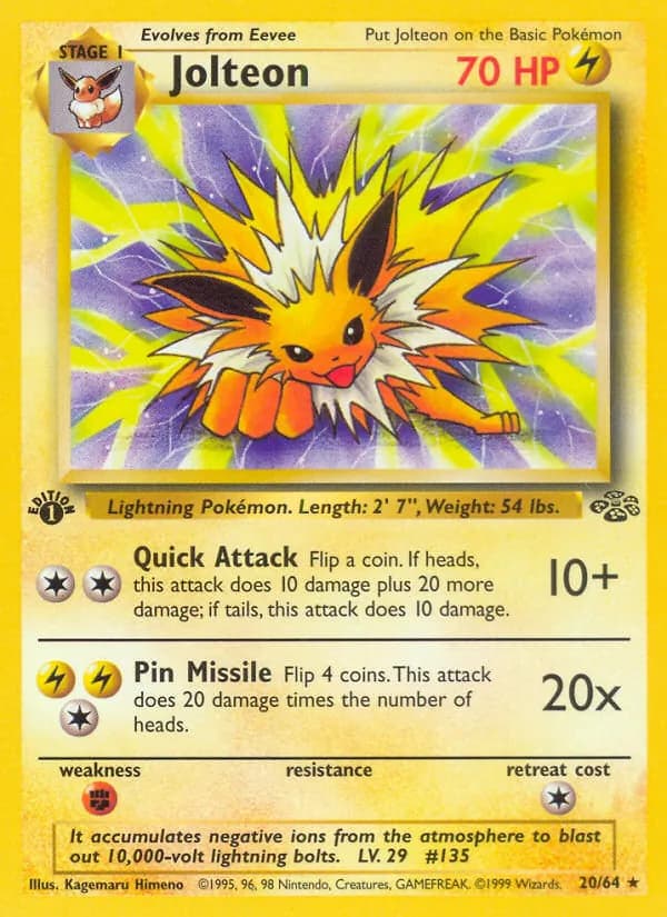 Jolteon card in English