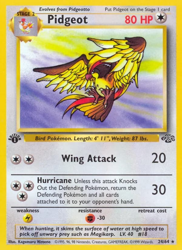 Pidgeot card in English