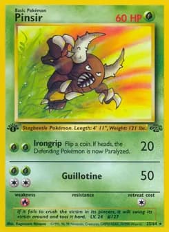 Pinsir card in English