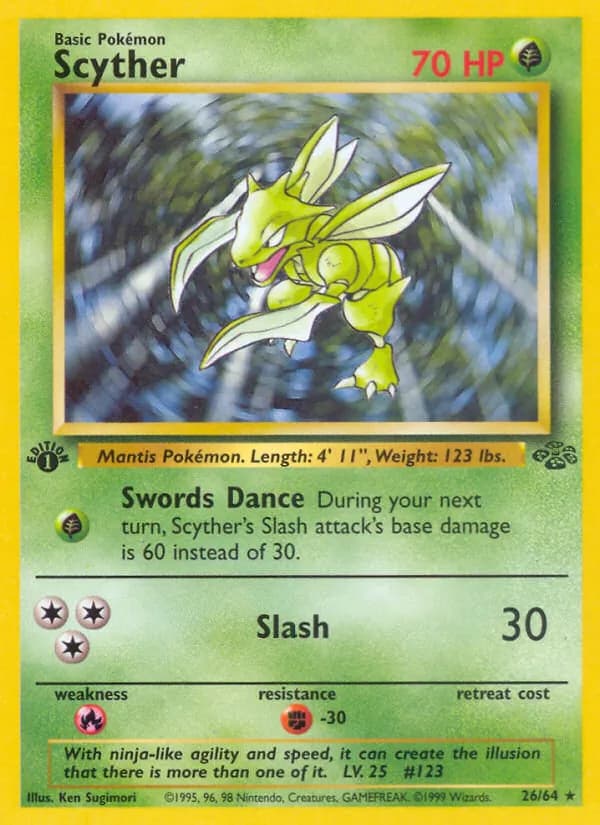 Scyther card in English