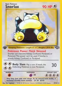 Snorlax card in English