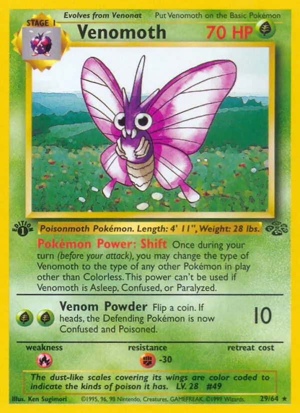 Venomoth card in English
