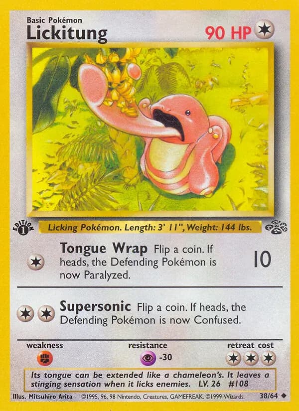 Lickitung card in English