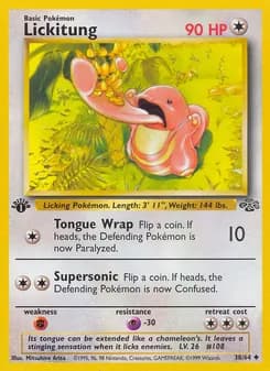 Lickitung card in English