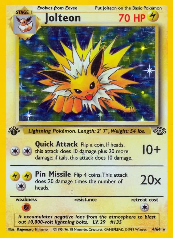 Jolteon card in English