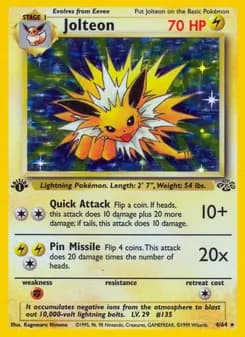 Jolteon card in English