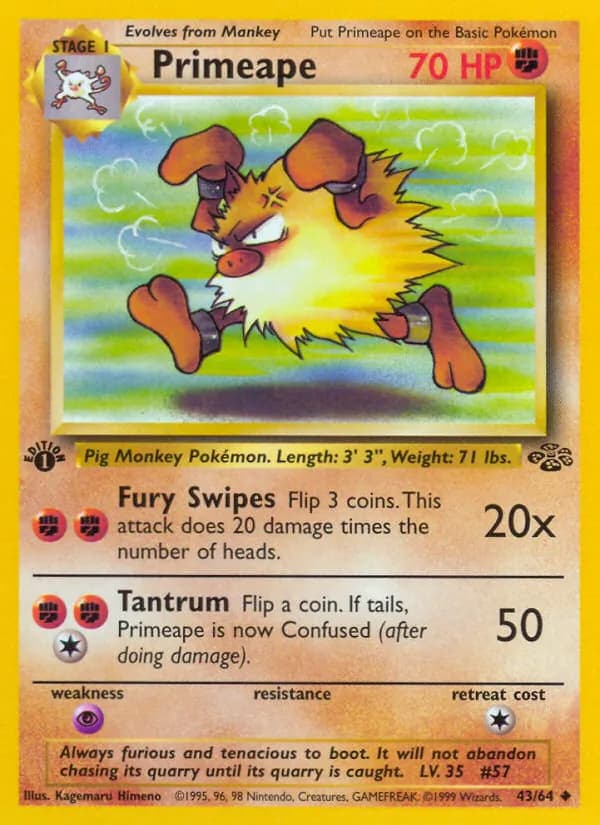 Primeape card in English
