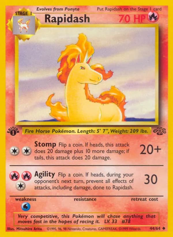 Rapidash card in English