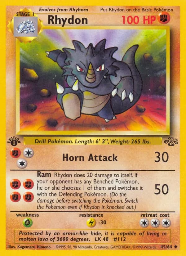 Rhydon card in English