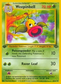Weepinbell card in English