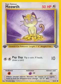 Meowth card in English