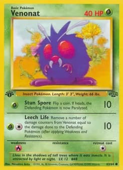 Venonat card in English