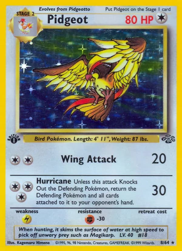 Pidgeot card in English
