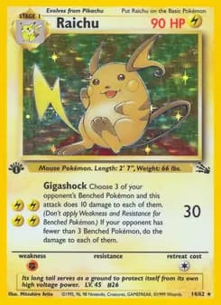 Raichu card in English