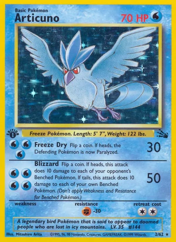Articuno card in English