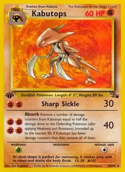 Kabutops card in English