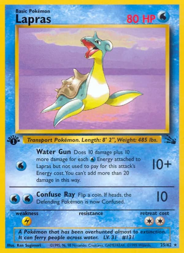 Lapras card in English