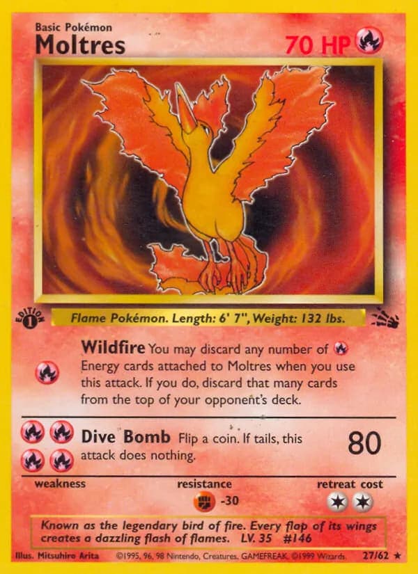 Moltres card in English
