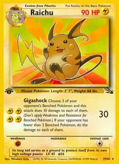 Raichu card in English