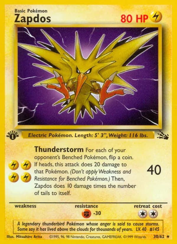 Zapdos card in English