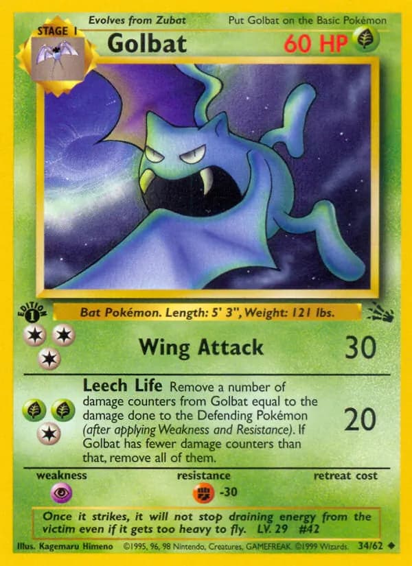 Golbat card in English