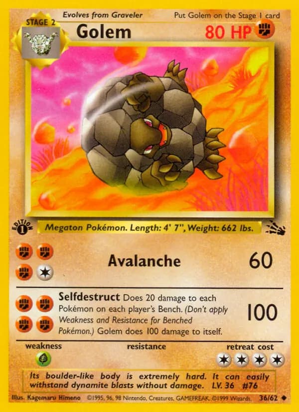 Golem card in English