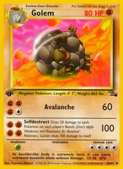 Golem card in English