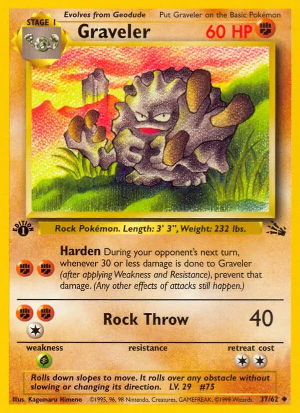 Graveler card in English