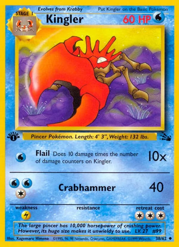 Kingler card in English