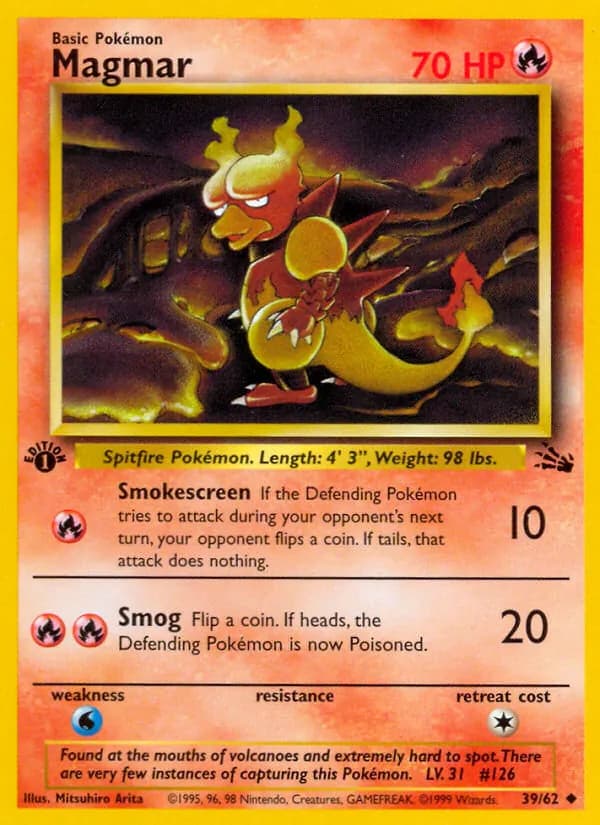 Magmar card in English