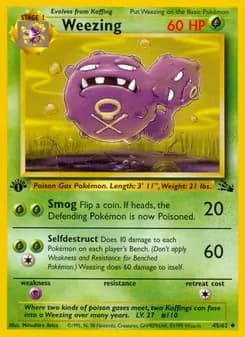 Weezing card in English