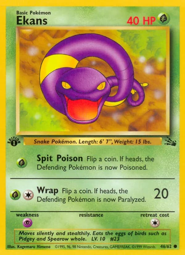 Ekans card in English