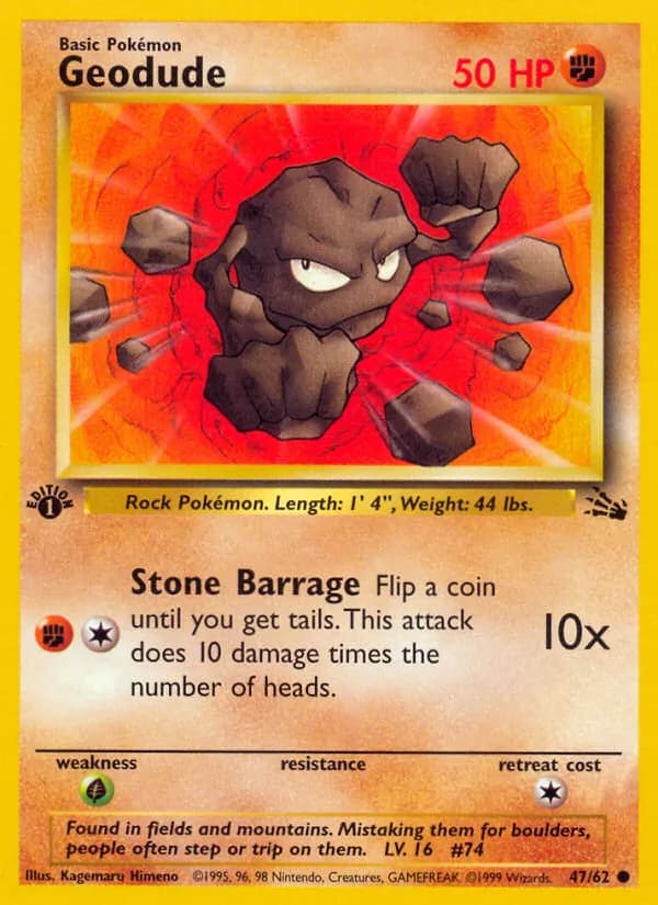 Geodude card in English