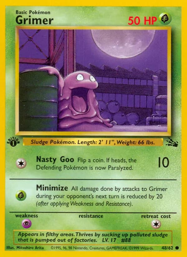 Grimer card in English