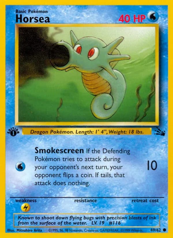 Horsea card in English